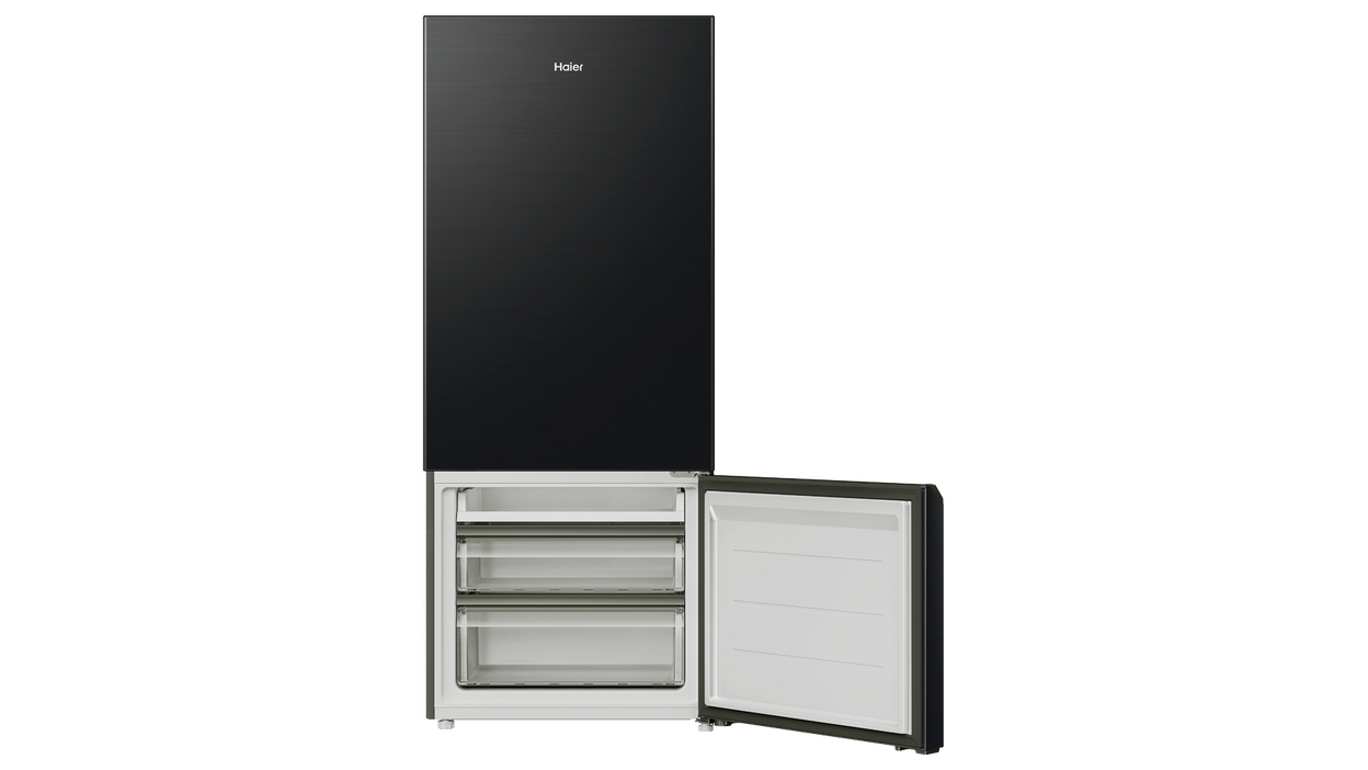 Haier 433L Bottom Mount Fridge Black Joyce Mayne