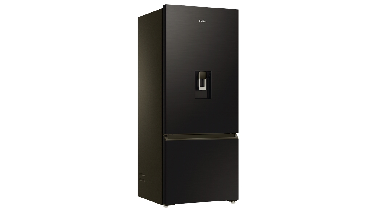 Haier 433L Bottom Mount Fridge with Water Dispenser Black Joyce Mayne