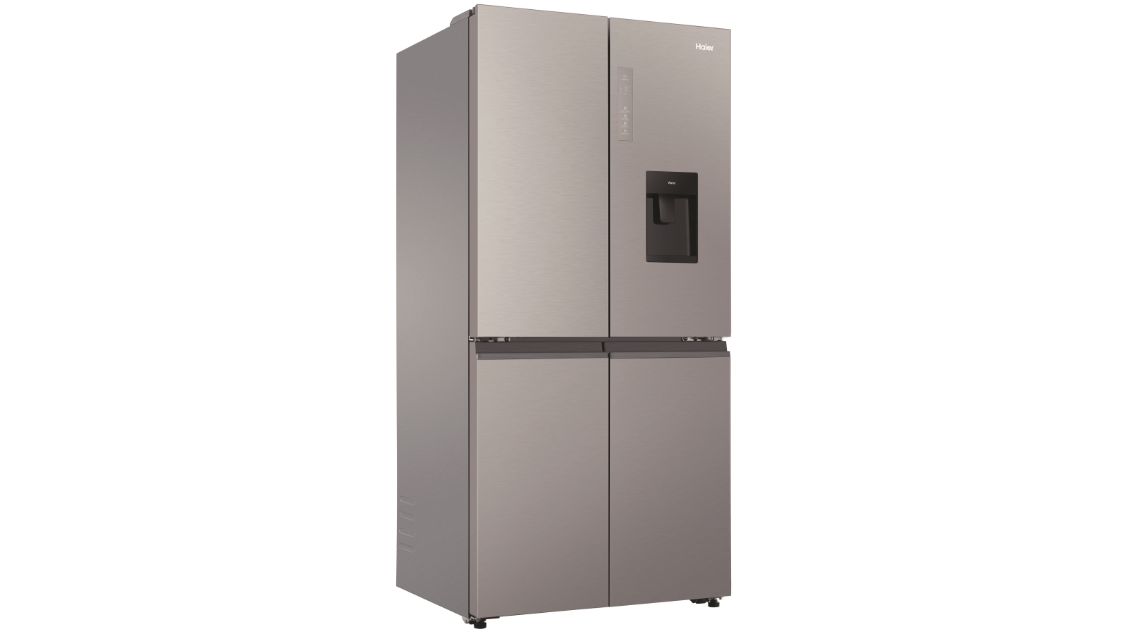Haier 508L Quad Door Fridge with Ice & Plumbedin Water Dispenser Stainless Steel Joyce Mayne