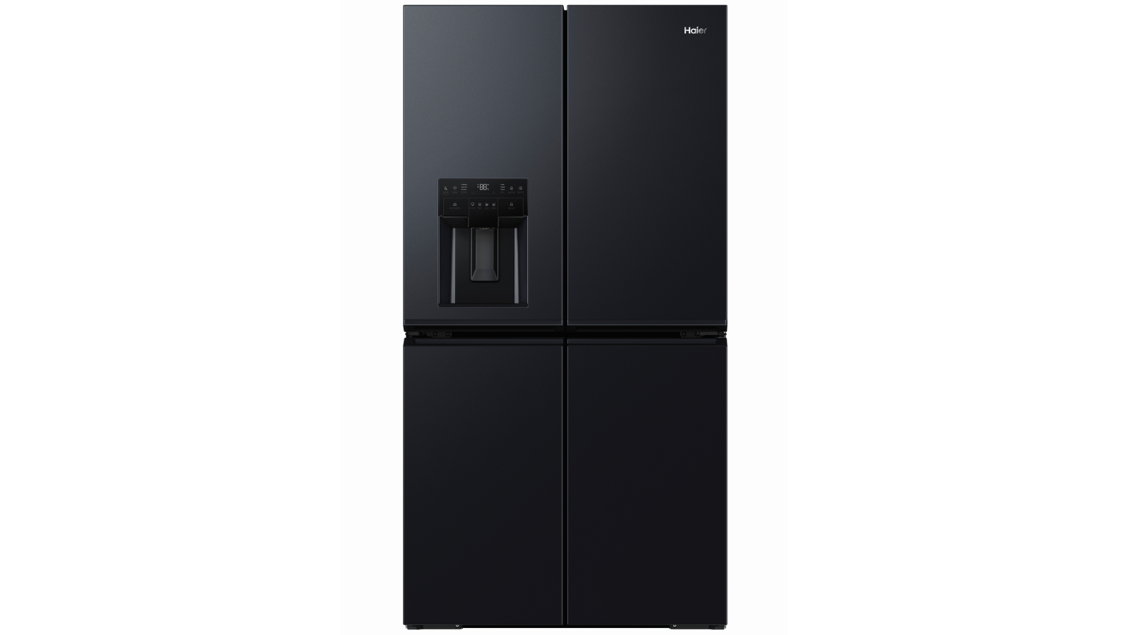 Haier 601L Quad Door Fridge with Ice & Water Dispenser - Black