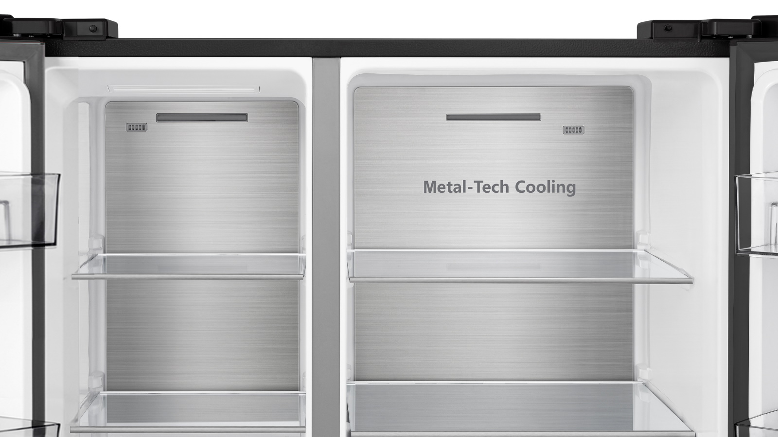 Hisense 652L Side By Side Fridge Black Brushed Steel Joyce Mayne