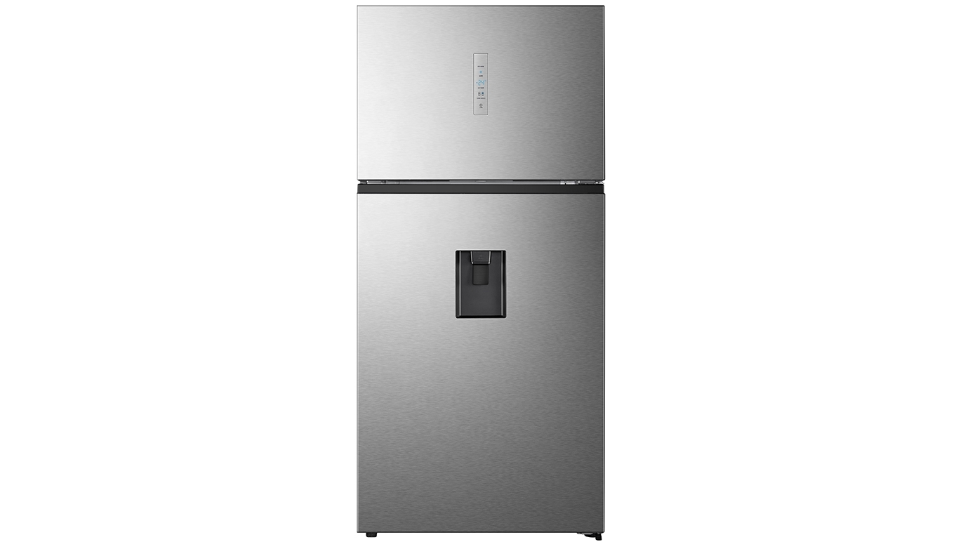 Hisense 496L Top Mount Fridge with Water Dispenser Silver Joyce Mayne
