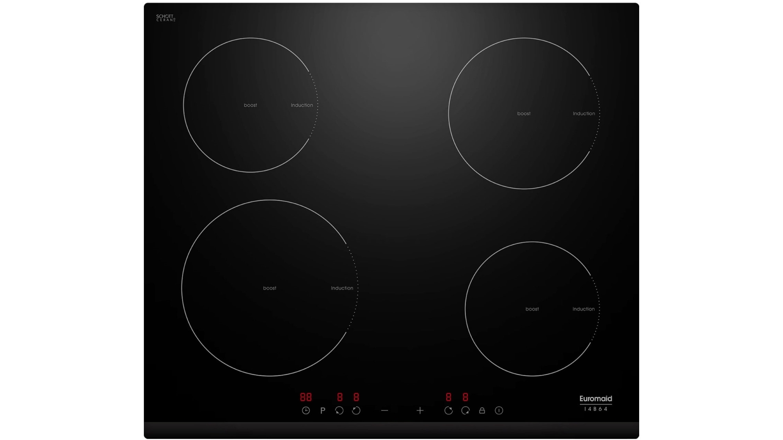 Euromaid Eclipse 600mm 4 Zone Induction Cooktop Joyce Mayne