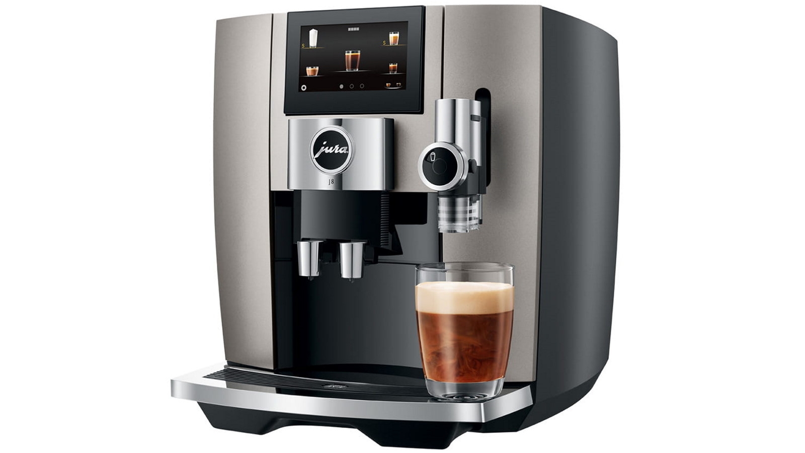 Jura J8 Automatic Coffee Machine Midnight Silver (INTA) Joyce Mayne
