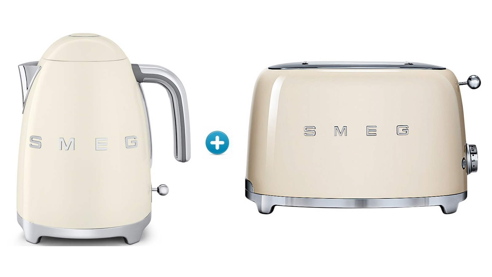 Smeg 50's Retro Style Electric Kettle plus Slice Toaster Joyce