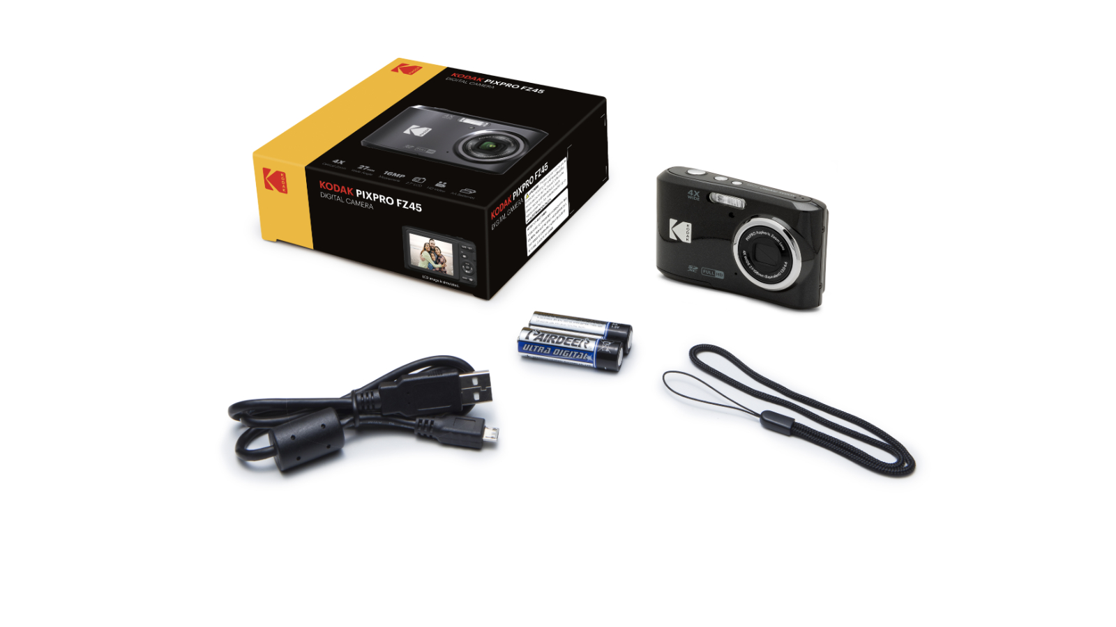 kodak pixpro FZ45 美品！ +オマケ Kodak PIXPRO FZ45 Friendly Zoom 16MP Full HD Digital Camera, White