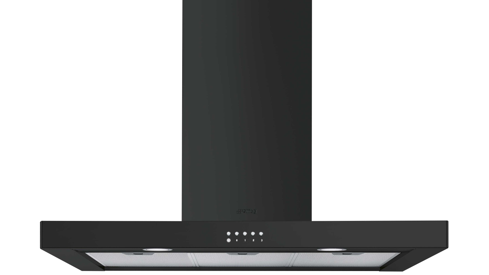 Smeg 90cm TShape Anthracite Wallmount Canopy Rangehood Joyce Mayne