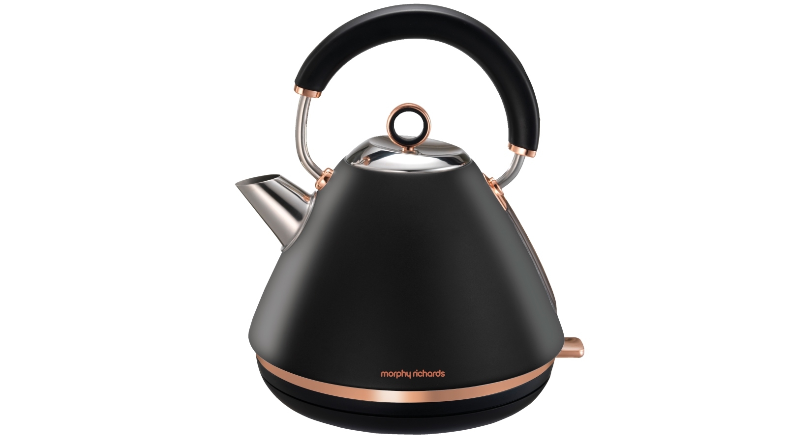 Morphy Richards Ascend Rose Gold 1.5L Kettle Black Joyce Mayne