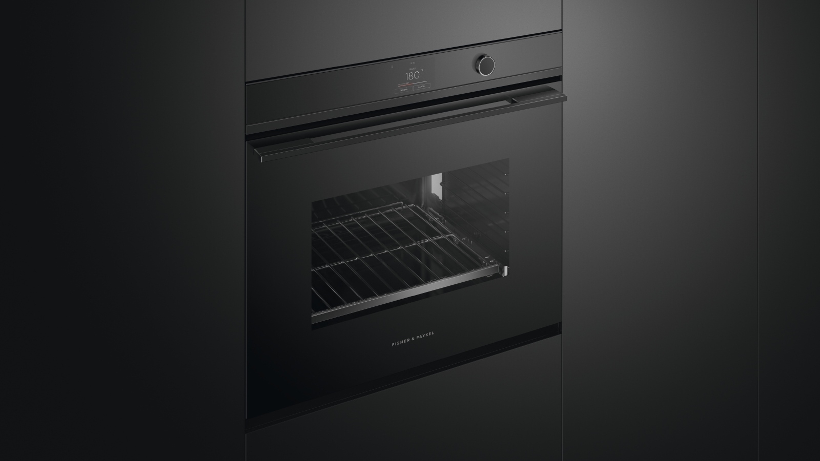 Fisher & Paykel 760mm 17Function Builtin Pyrolytic Oven Black Joyce Mayne