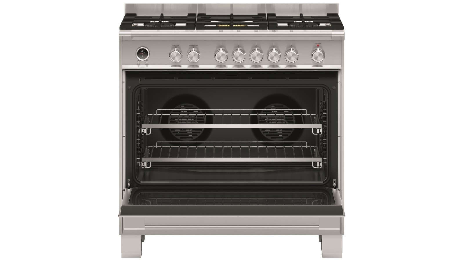 Fisher & Paykel 900mm Pyrolytic Freestanding Dual Fuel Cooker Brushed Stainless Steel Joyce