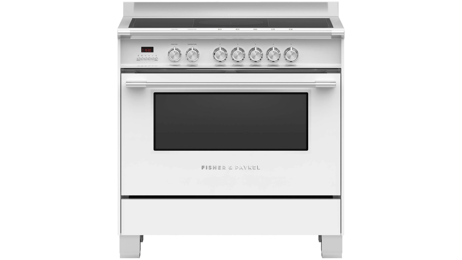 Fisher & Paykel 900mm Freestanding Induction Cooker White Joyce Mayne