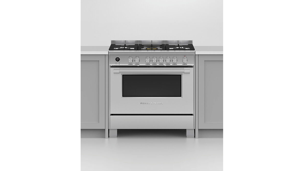 Fisher & Paykel 900mm Pyrolytic Dual Fuel Freestanding Cooker Joyce Mayne