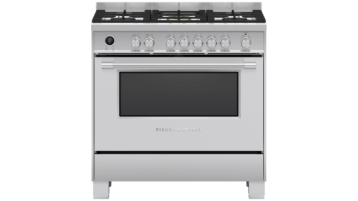 Fisher & Paykel 900mm Pyrolytic Dual Fuel Freestanding Cooker Joyce Mayne