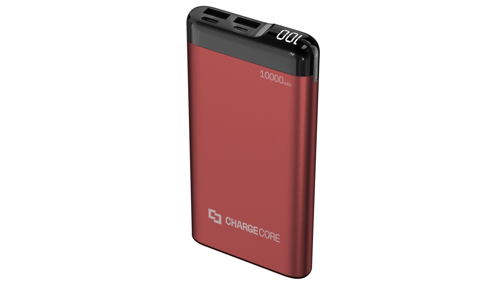 Laser 10000mAh Power Bank with LED Display Red Joyce Mayne