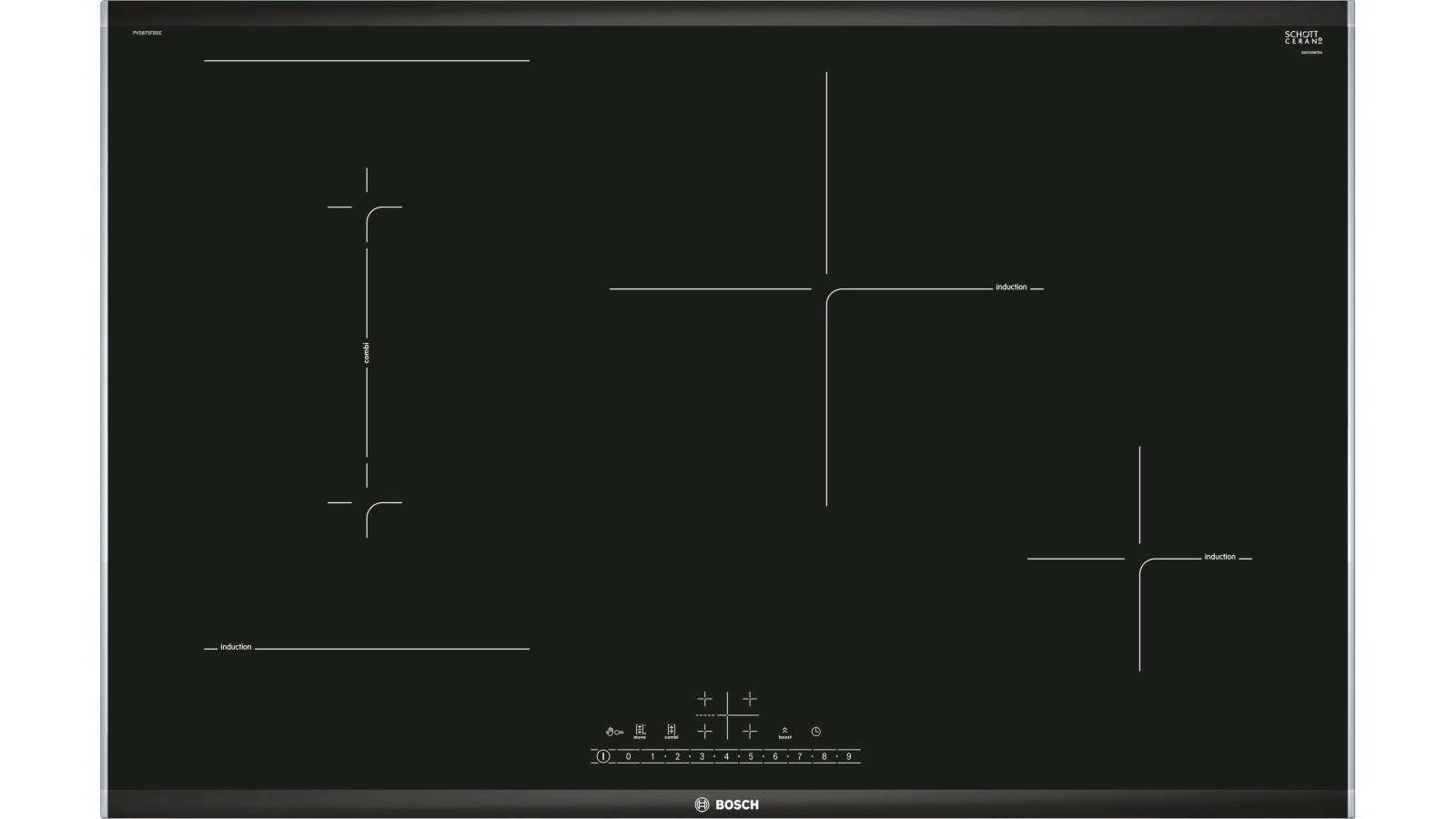 Bosch 80cm Combi Induction Cooktop Joyce Mayne