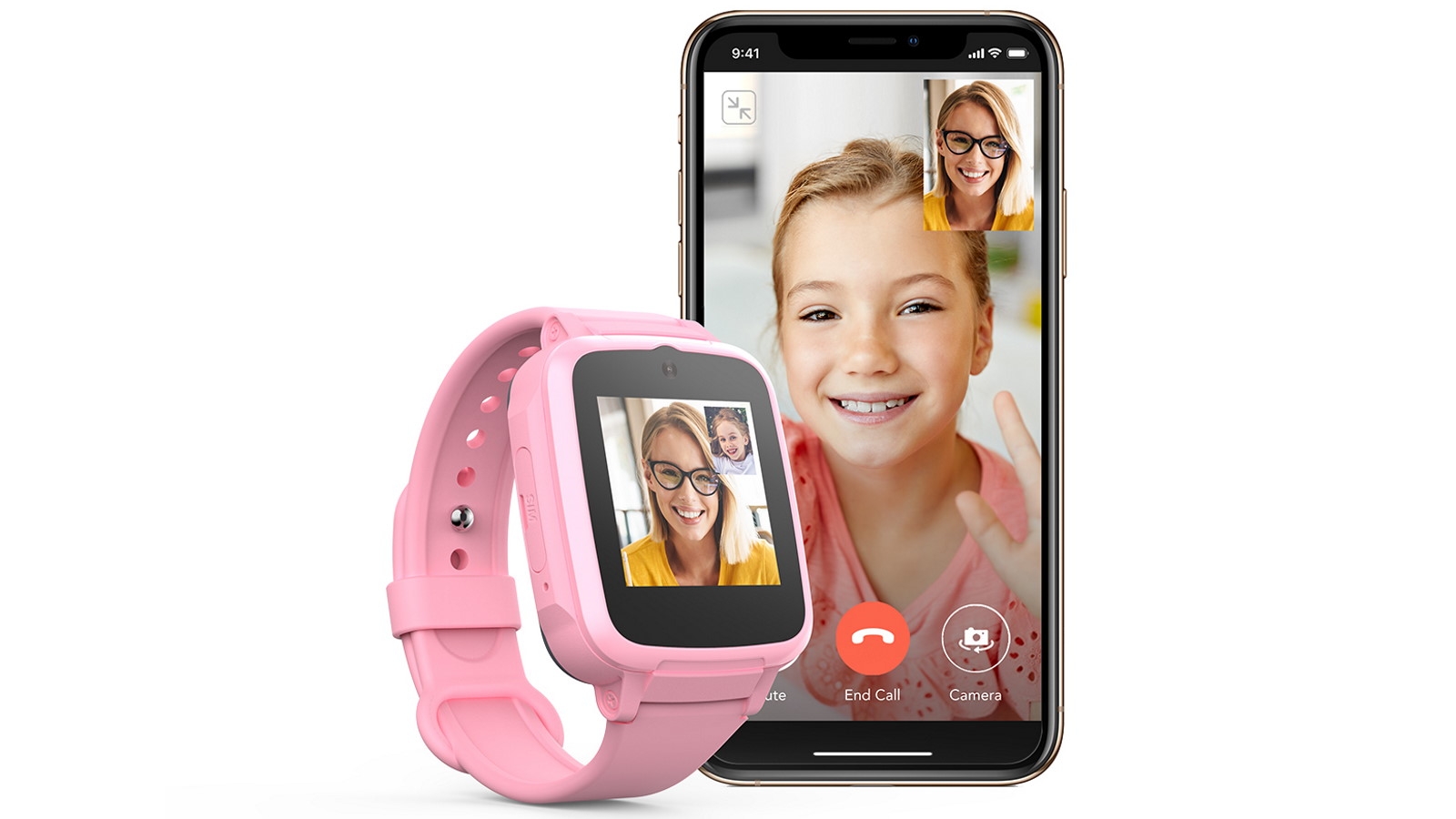 Pixbee Kids 4G Video Smart Watch with GPS Tracking Pink Joyce