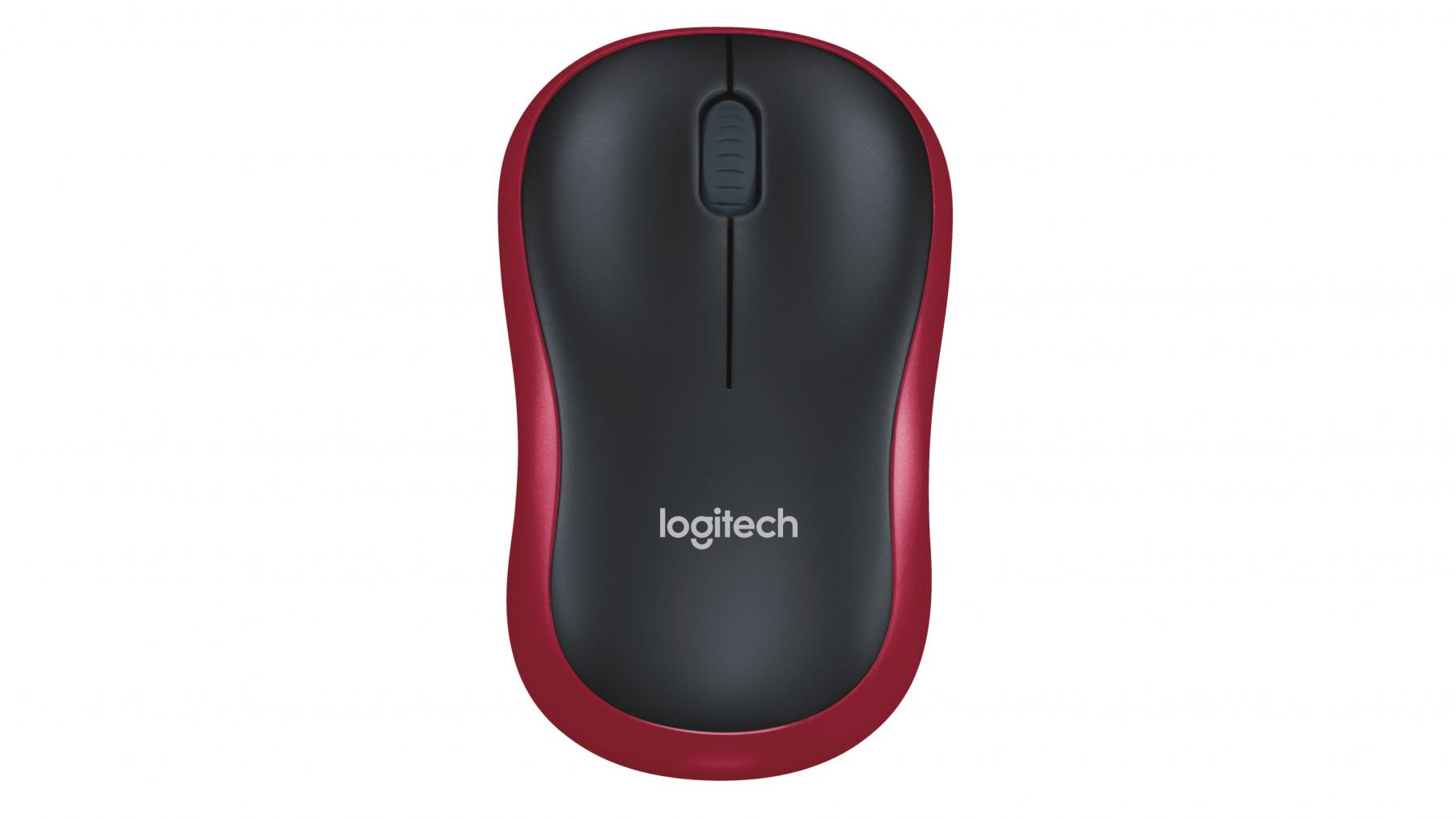 Logitech M185 Wireless Mouse - Red
