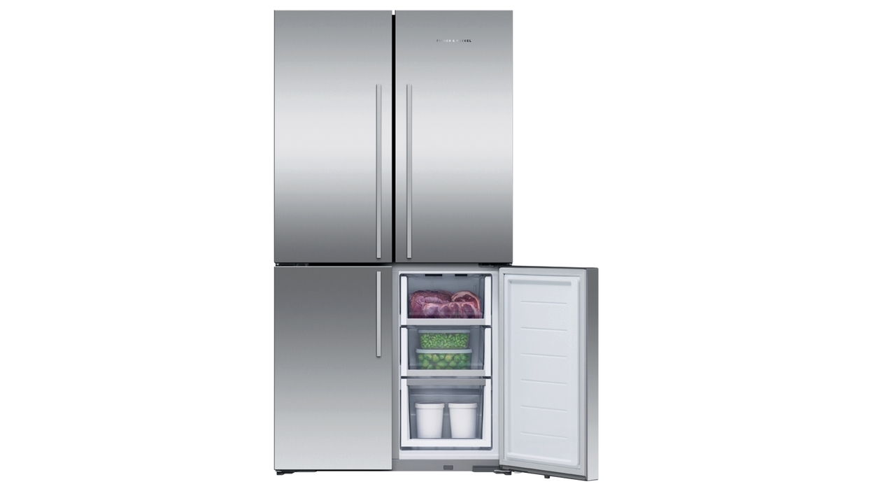 Fisher & Paykel 538L Freestanding Quad Door Fridge Stainless Steel