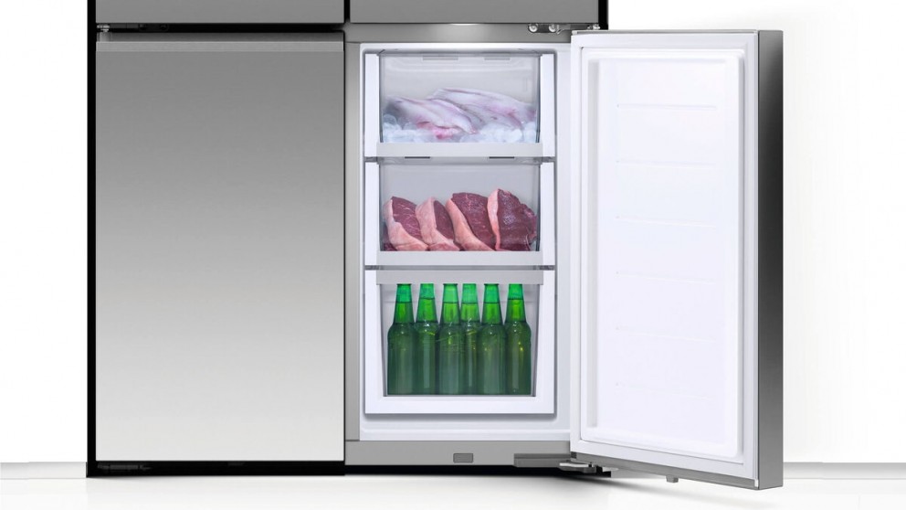 Fisher & Paykel 690L Quad Door Fridge with Ice & Water Dispenser Stainless Steel Joyce Mayne