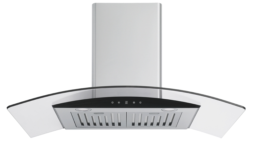 Euromaid 90cm Premium Curved Glass Canopy Rangehood Joyce Mayne