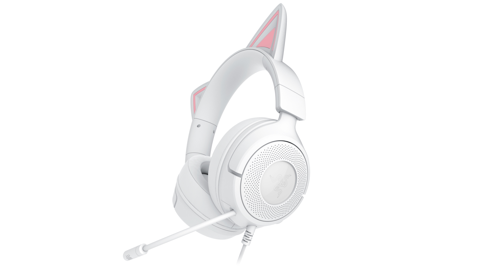 Razer Kraken Kitty V3 X Wired Headset with Kitty Ears - White