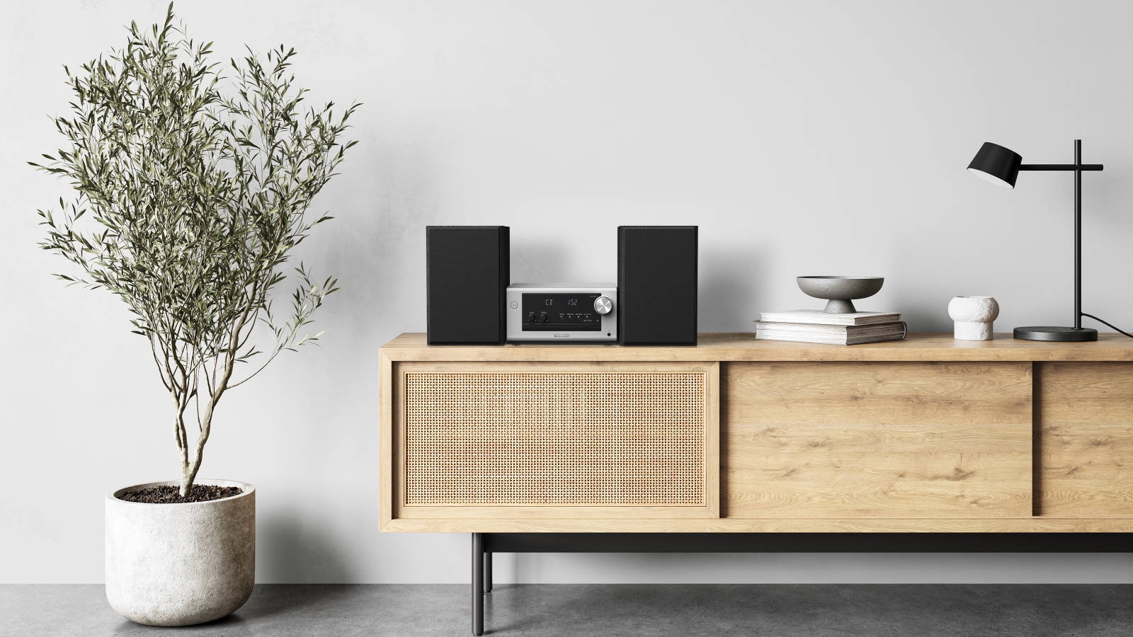 Panasonic 80W CD Micro Hi-Fi System with Bluetooth - Silver