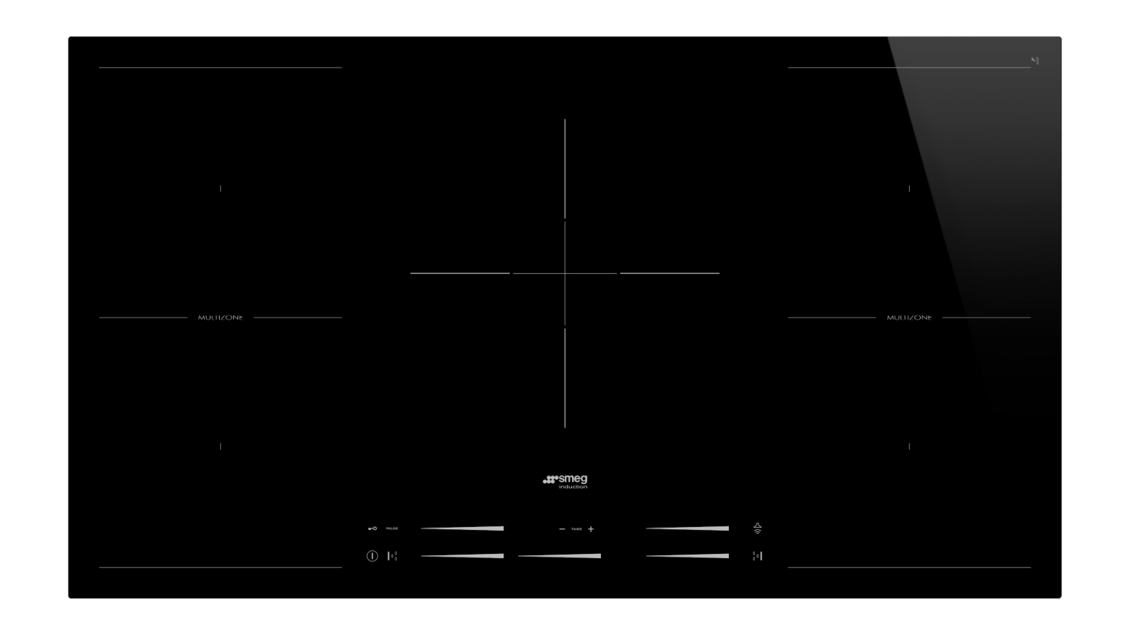 Smeg 900mm 5 Zone Induction Cooktop Black Joyce Mayne