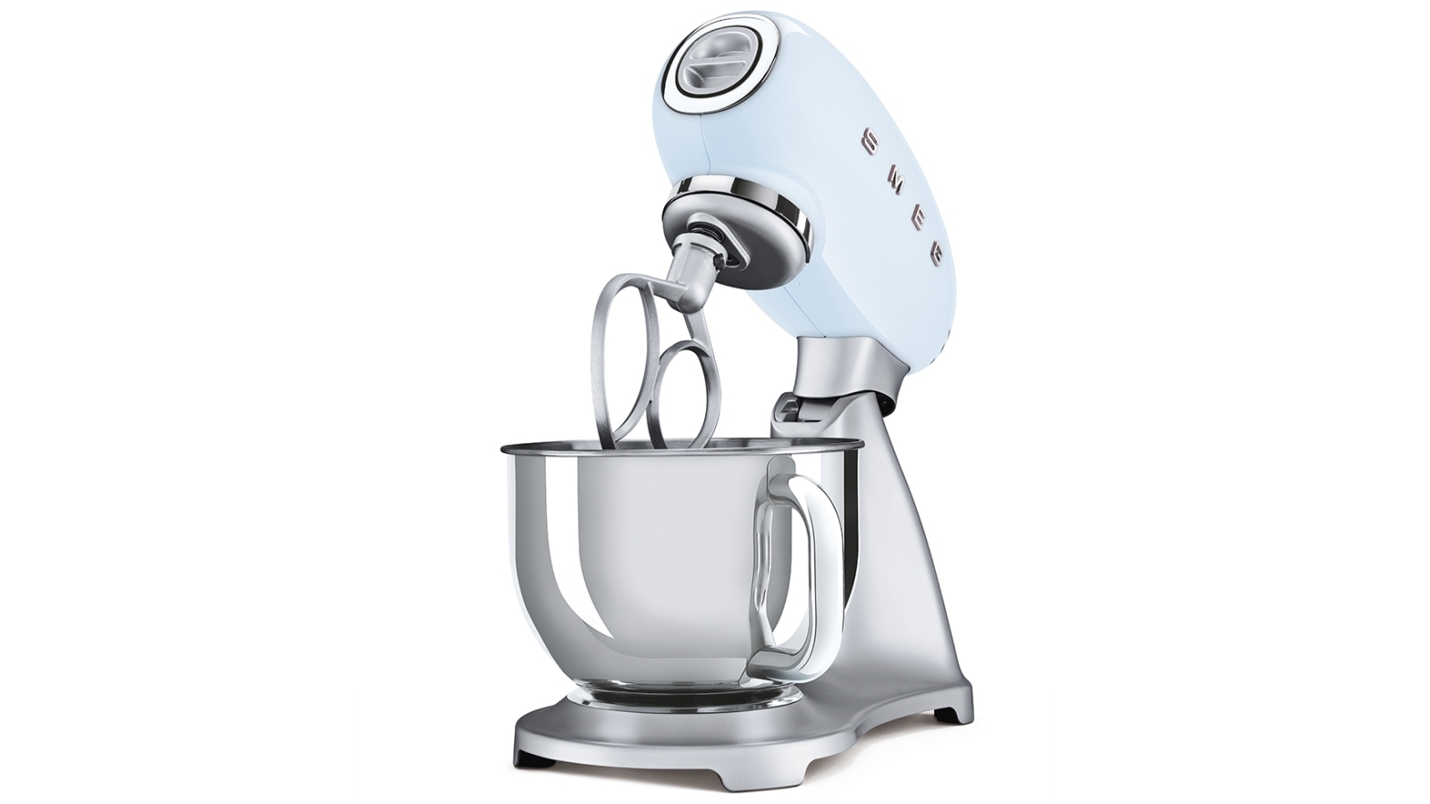 Smeg 50's Retro Style Aesthetic Stand Mixer Pastel Blue Joyce Mayne
