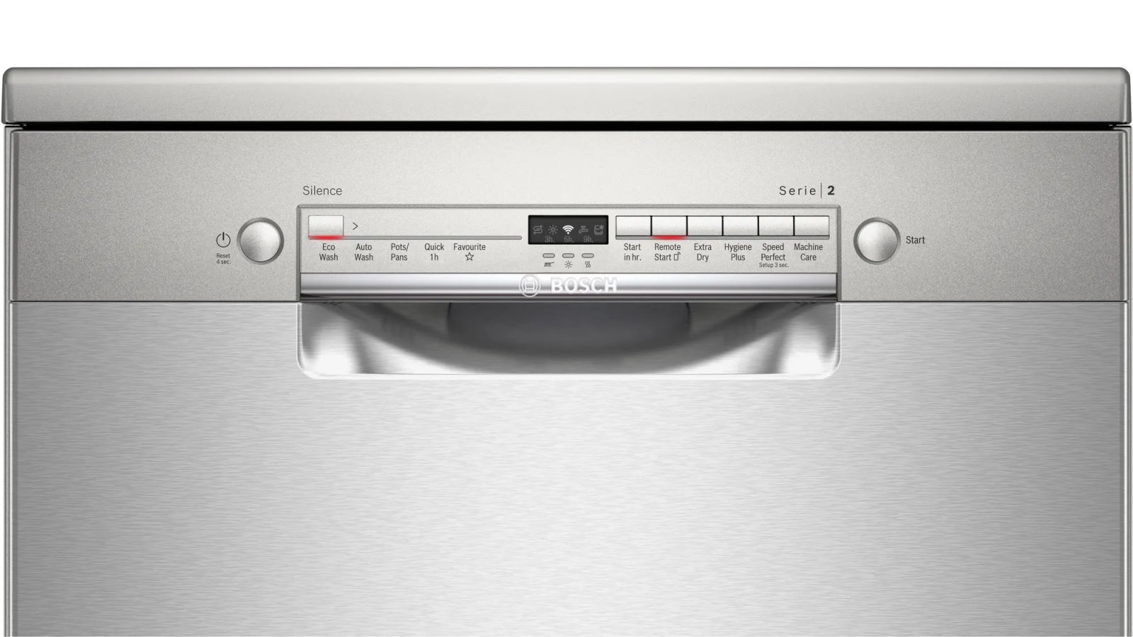 Bosch serie 2 60cm dishwasher with hot sale ecosilence drive stainless steel smv40c00gb