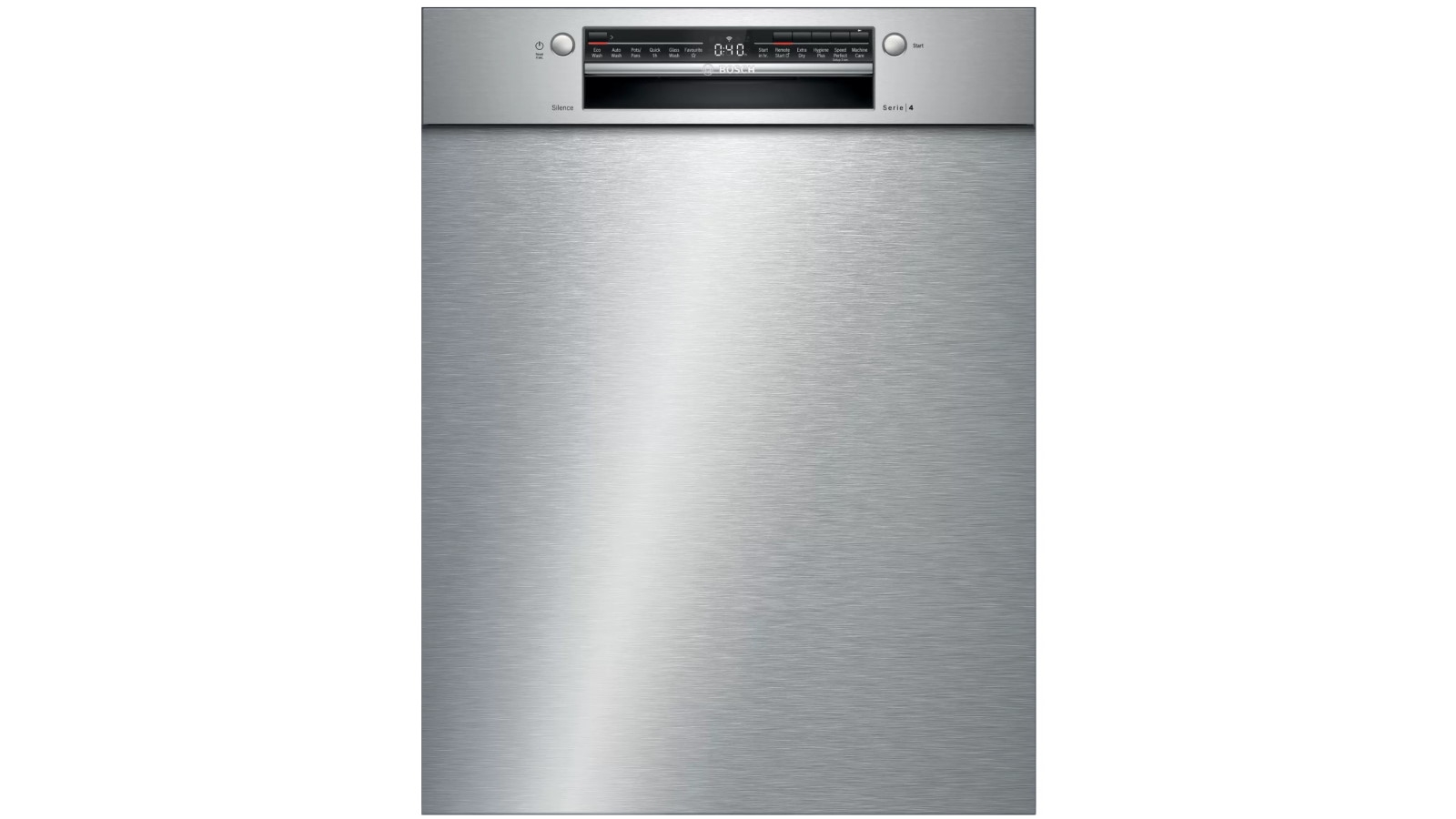 Bosch Series 4 60cm Built-Under Dishwasher with Home Connect - Stainless Steel