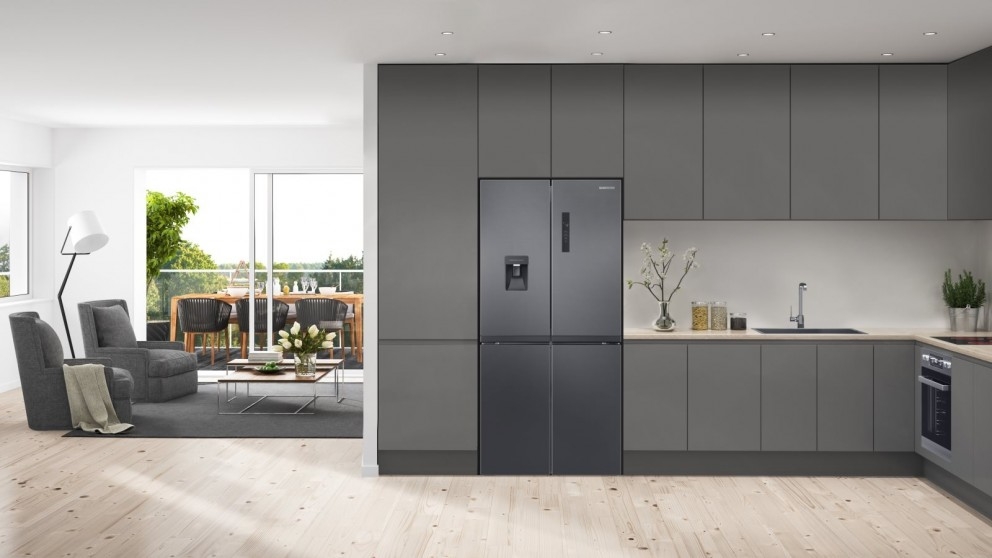 Samsung 488L French Door Refrigeration Black Layered Steel Joyce Mayne