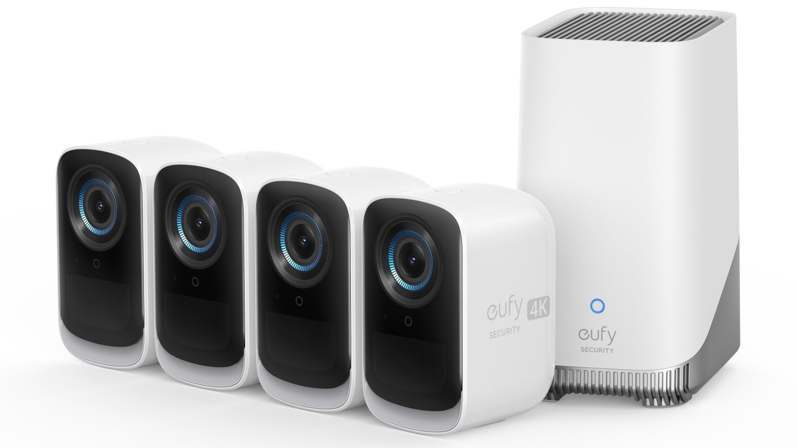 eufy Security eufyCam 3C 4K UHD 4-Pack Camera Kit with HomeBase