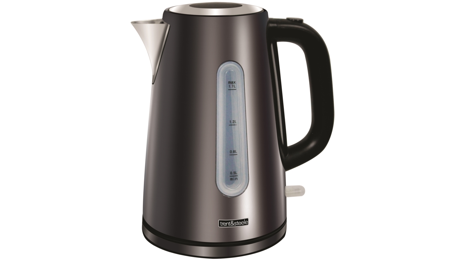 Trent & Steele 1.7L Shadow Steel Cone Kettle - Black | Joyce Mayne