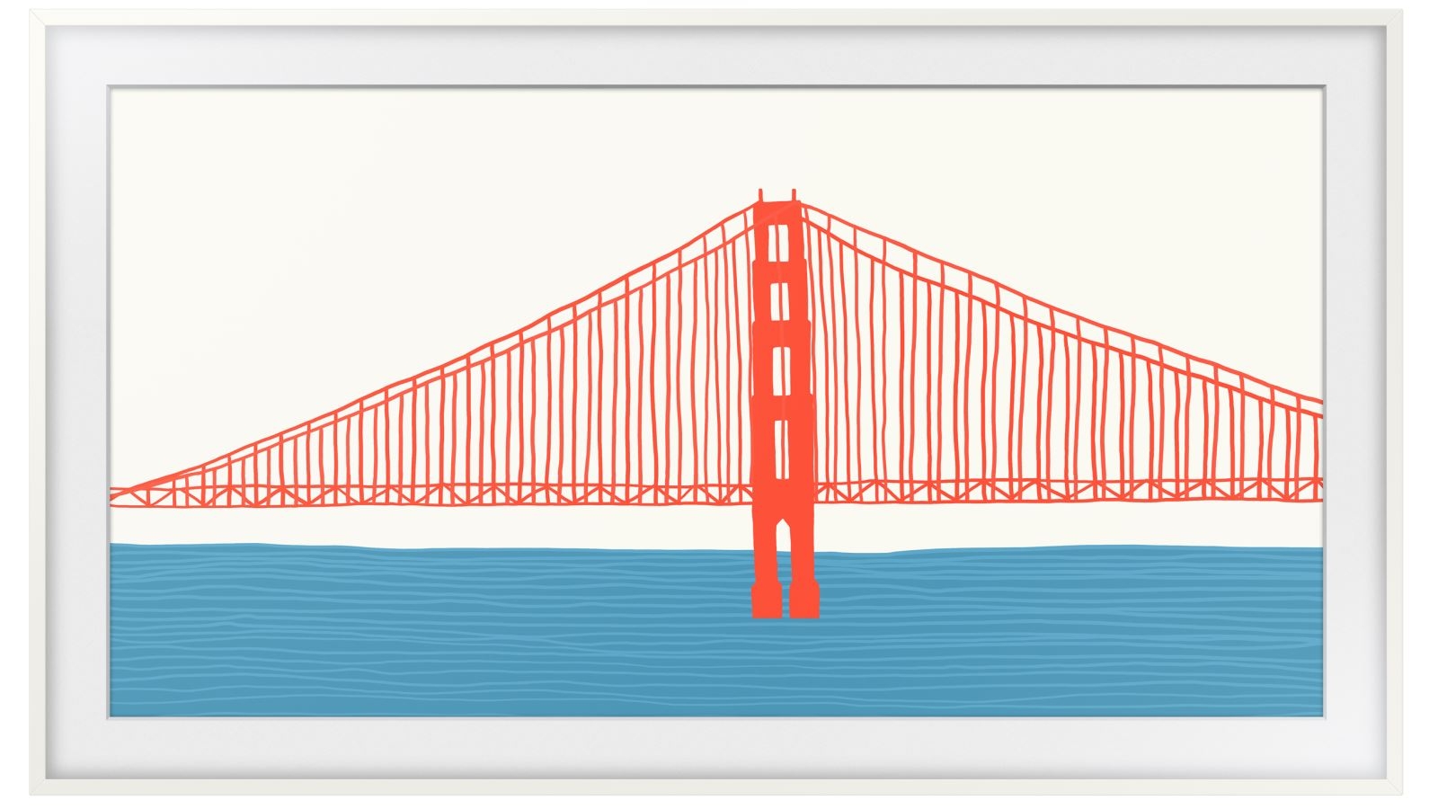 Samsung 55-inch Customisable Modern Frame for the 2021 & 2022 Frame TV - White
