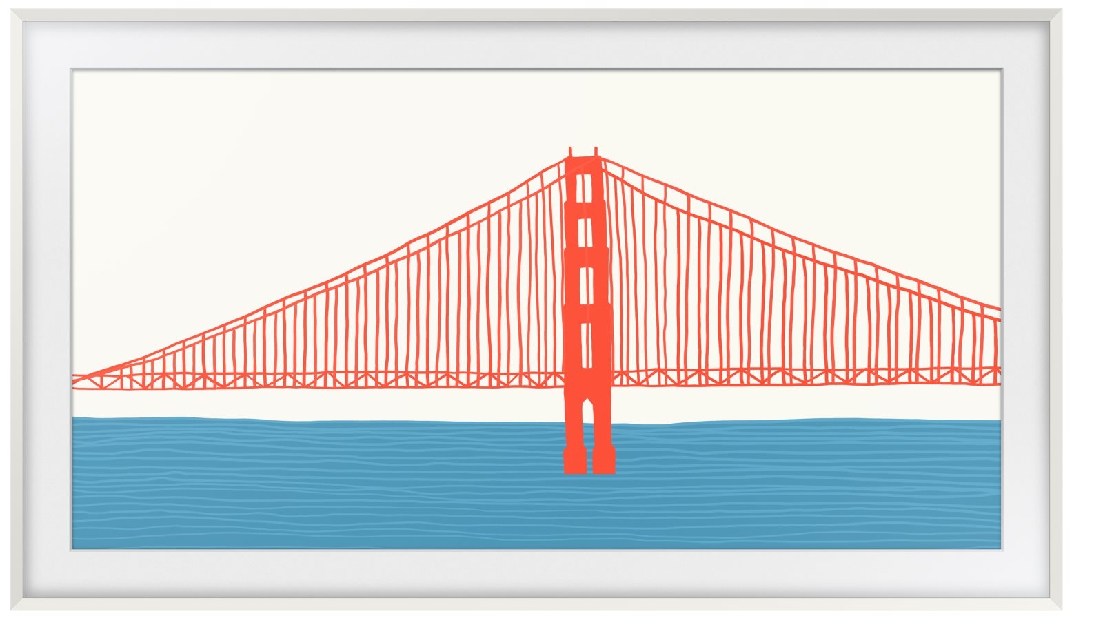 Samsung 55-inch Customisable Bevelled Frame for the 2021 & 2022 Frame TV - White