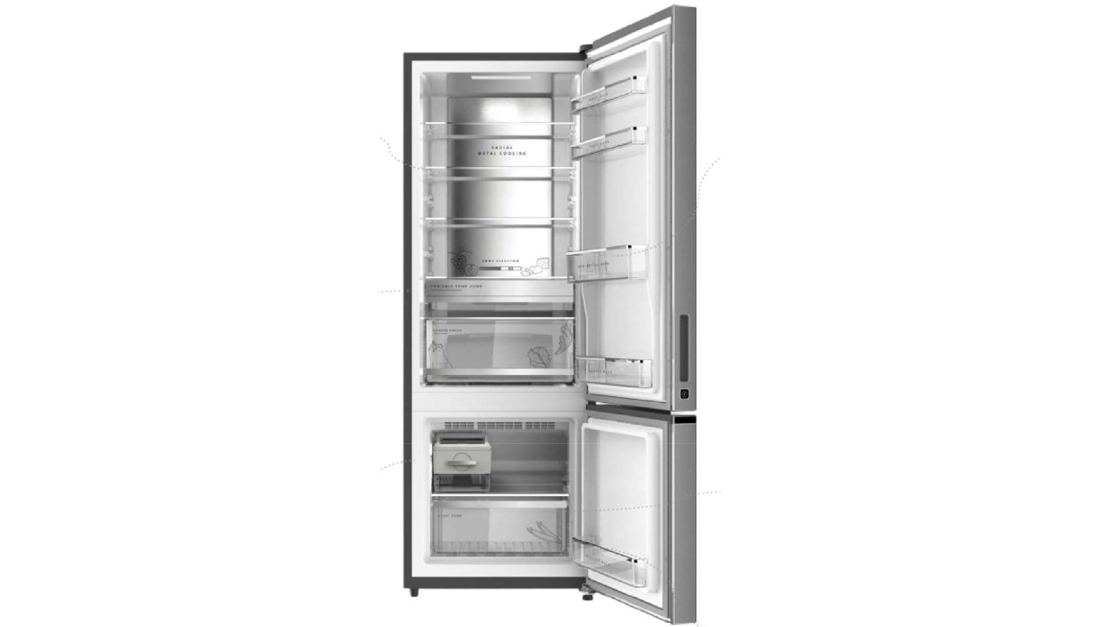 Whirlpool 313L Bottom Mount Fridge Stainless Steel Joyce Mayne