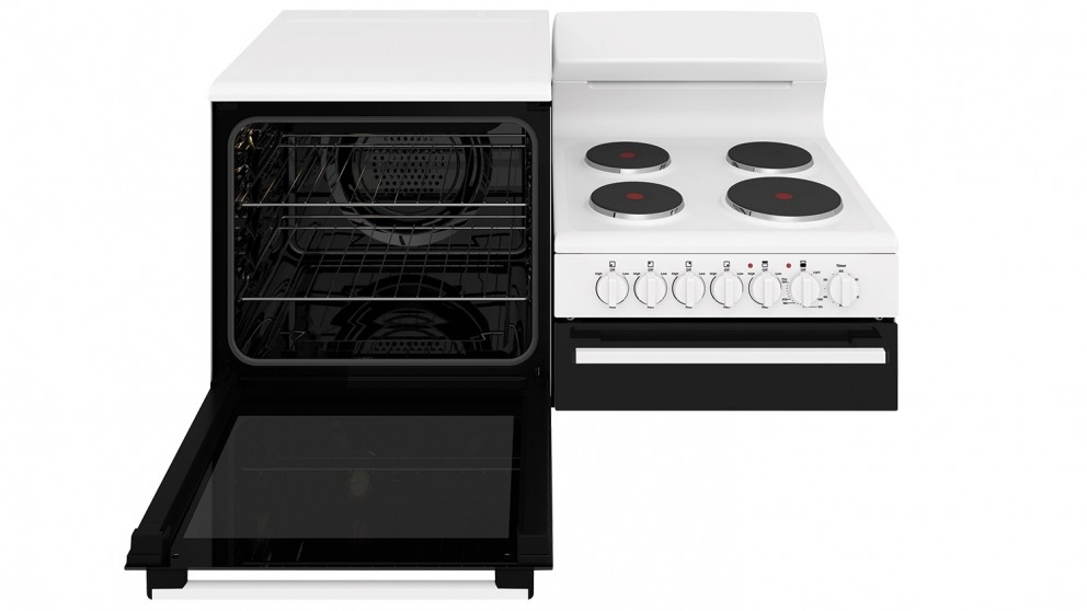 Westinghouse Elevated Electric Freestanding Cooker with Solid Cooktop & Left Hand Oven Joyce Mayne