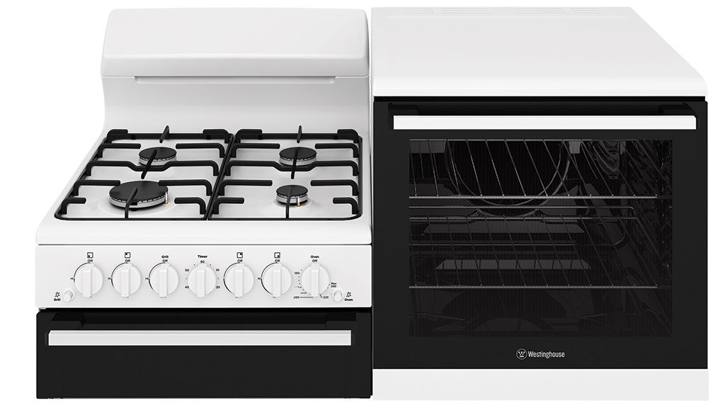 Westinghouse Elevated Gas Freestanding Cooker with Right Hand Oven