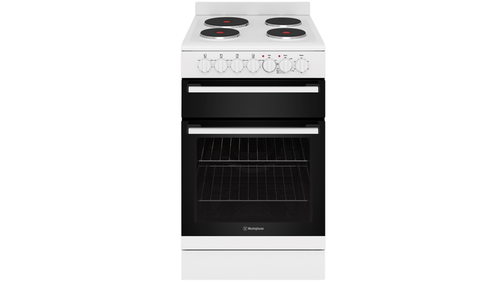 Westinghouse 540mm Electric Freestanding Cooker with Separate Grill & Solid Cooktop Joyce Mayne