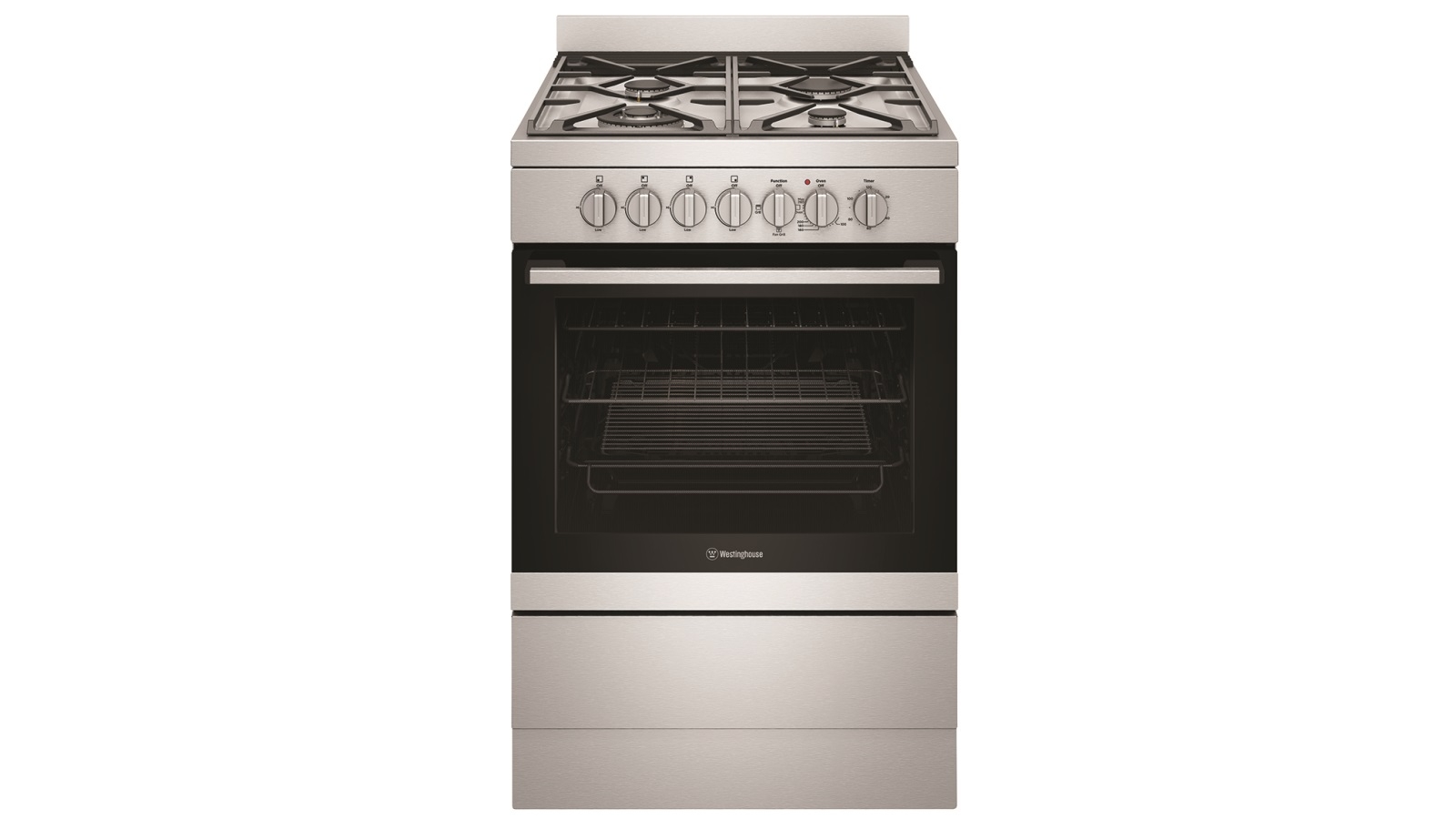 Westinghouse 600mm Dual Fuel Freestanding Cooker with 4 Burner Gas
