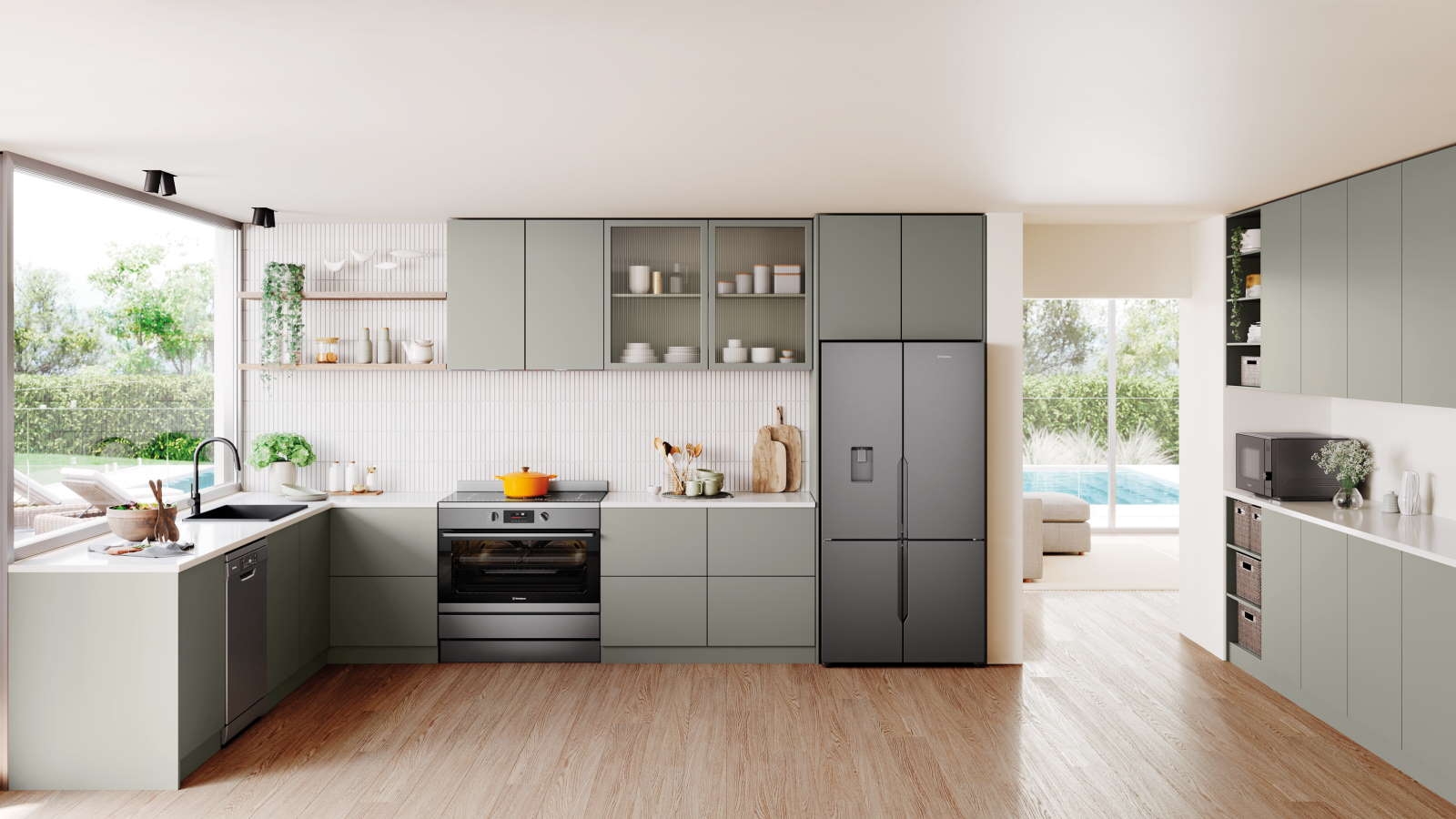 Westinghouse 900mm Pyrolytic Induction Freestanding Oven with AirFry Dark Stainless Steel Joyce Mayne