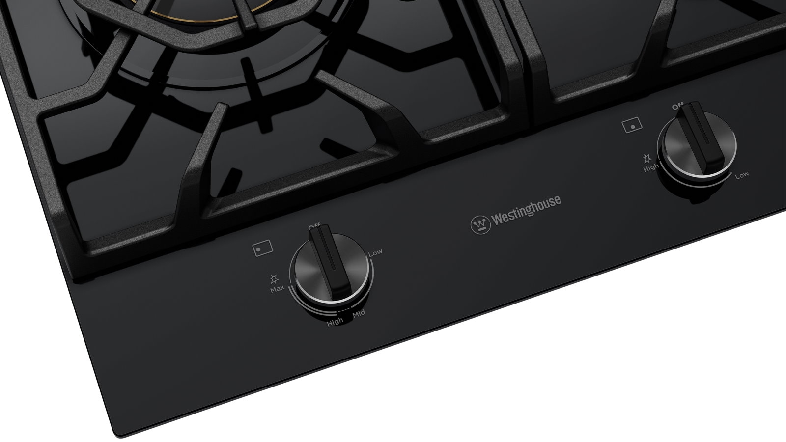 Westinghouse 900mm 5 Burner Black Ceramic Glass Gas Cooktop Joyce Mayne