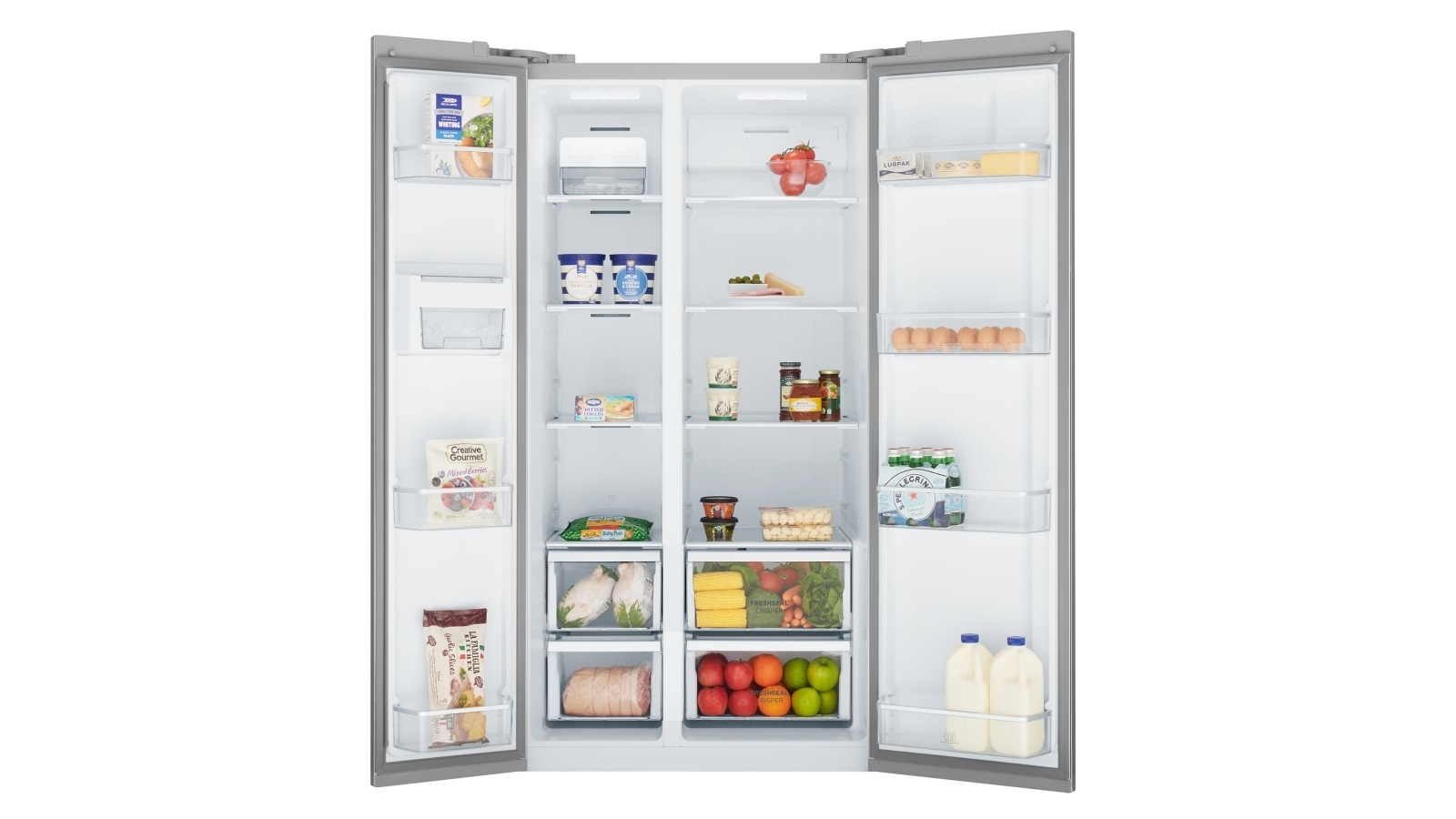 Westinghouse 624L Side By Side Fridge Silver Joyce Mayne
