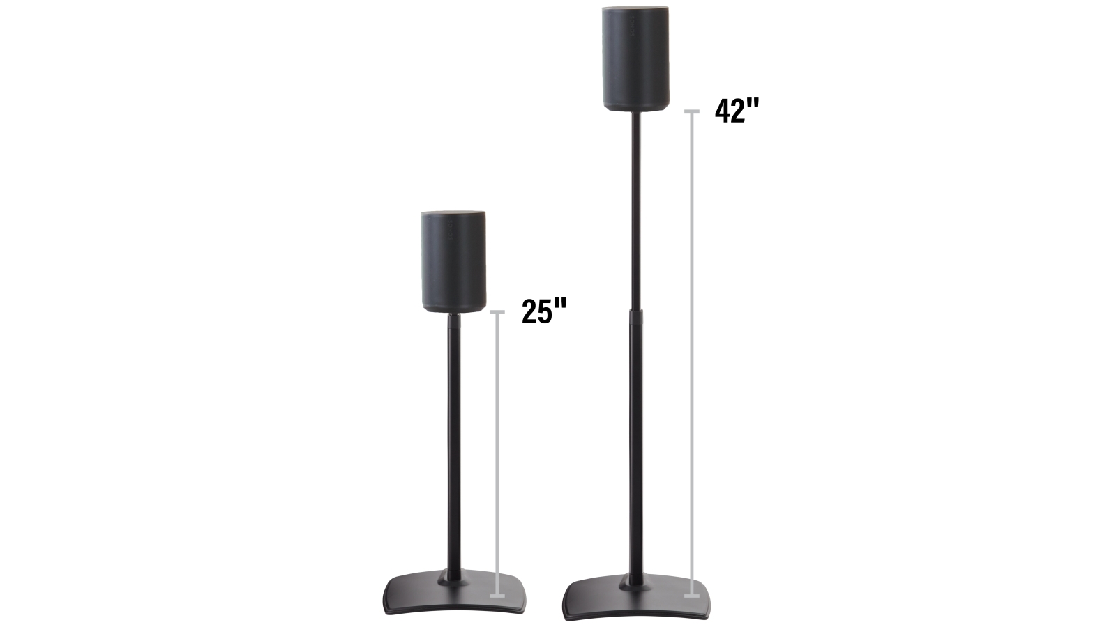 Sanus HeightAdjustable Speaker Stand for Sonos Era 100 Black Joyce