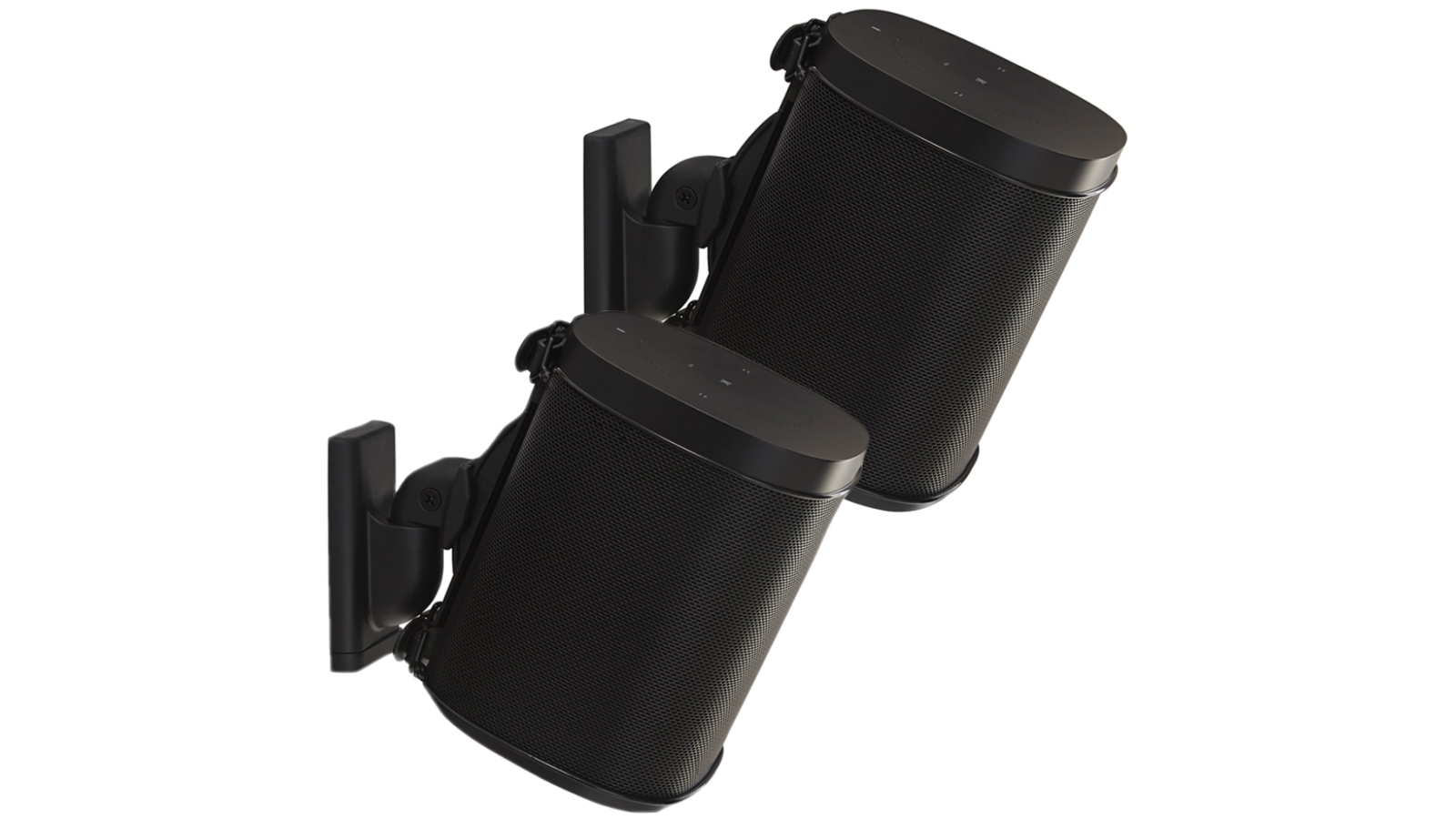Sanus Pair of Wireless Speaker Wall Mount for Sonos ONE, PLAY:1 and PLAY:3 - Black