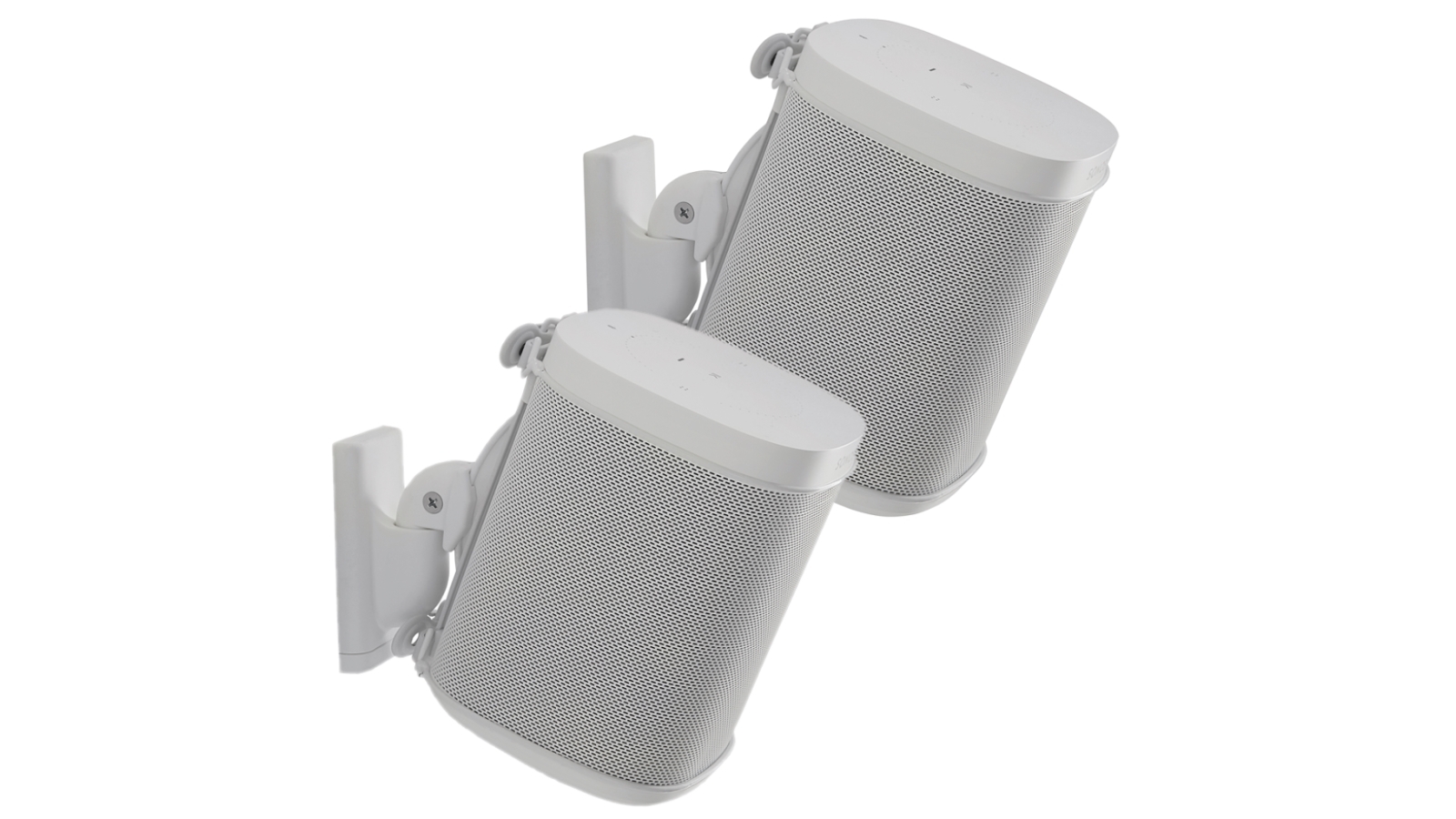 Sanus Pair of Wireless Speaker Wall Mount for Sonos ONE, PLAY:1 and PLAY:3 - White