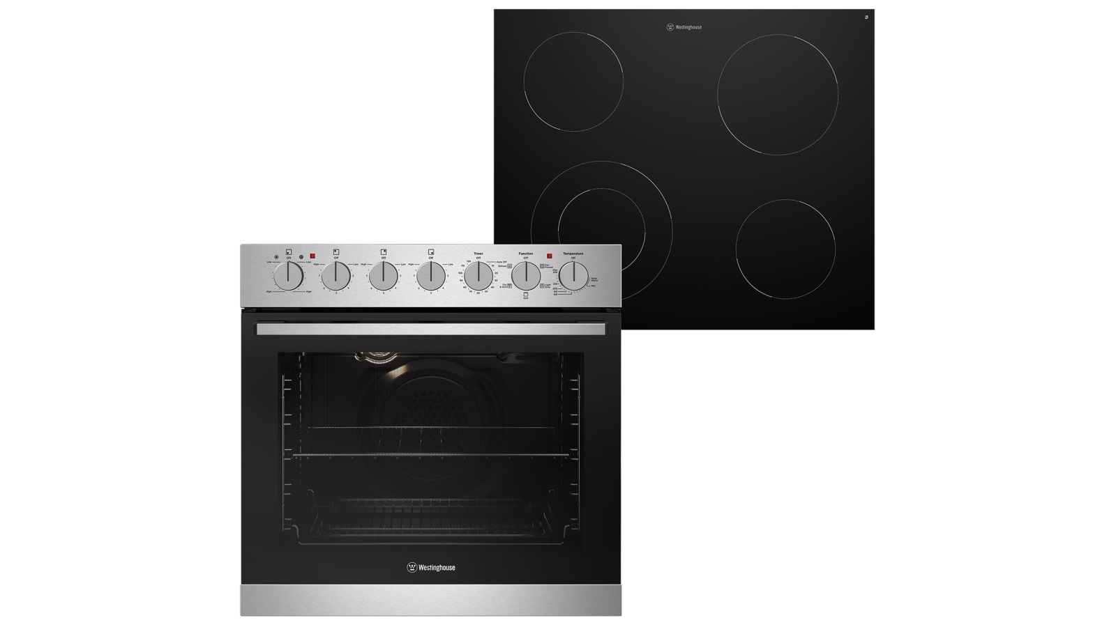 Westinghouse 600mm Multifunction Oven with Ceramic Cooktop Joyce Mayne