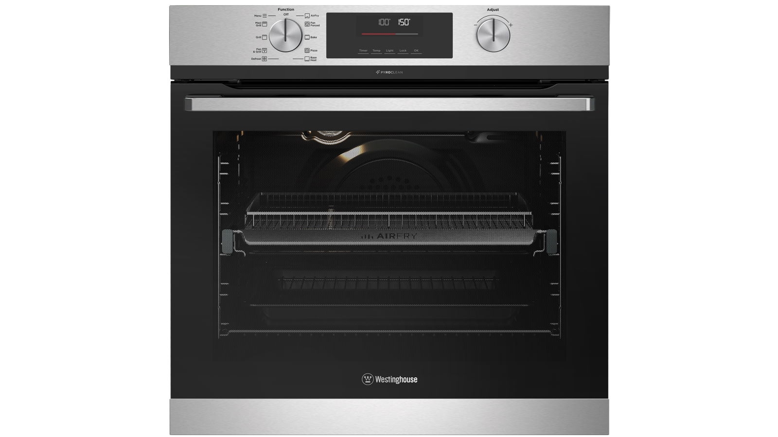 Westinghouse 600mm Multi-Function 10 Pyrolytic Oven with AirFry - Stainless Steel