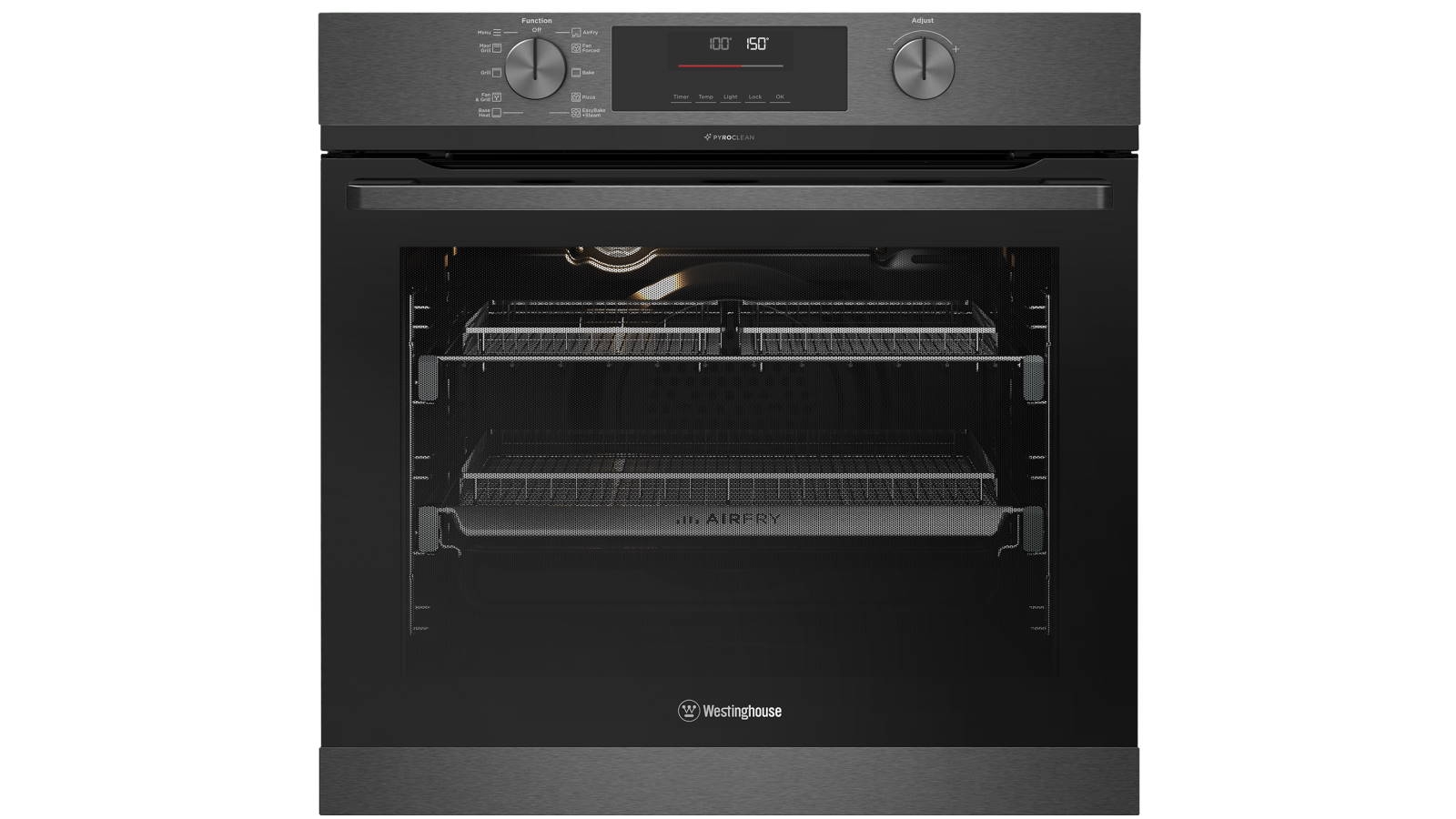 Westinghouse 600mm Multi-Function 10 Pyrolytic Oven with Dual AirFry - Dark Stainless Steel