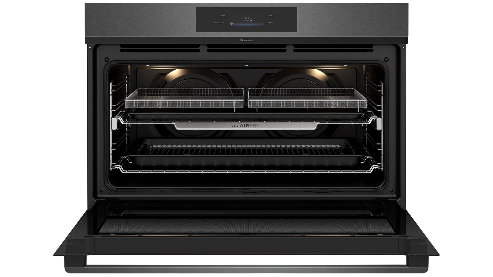 Westinghouse 900mm MultiFunction 17 Pyrolytic Oven with Air Fry Dark